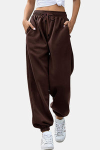 Elastic Waist Joggers with Pockets - Pahabu - Women's Clothing & Shop