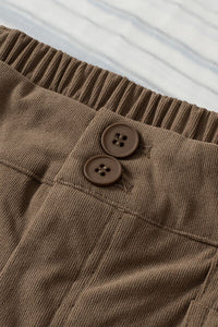 Half Elastic Waist Straight Pants - Pahabu - Women's Clothing & Shop