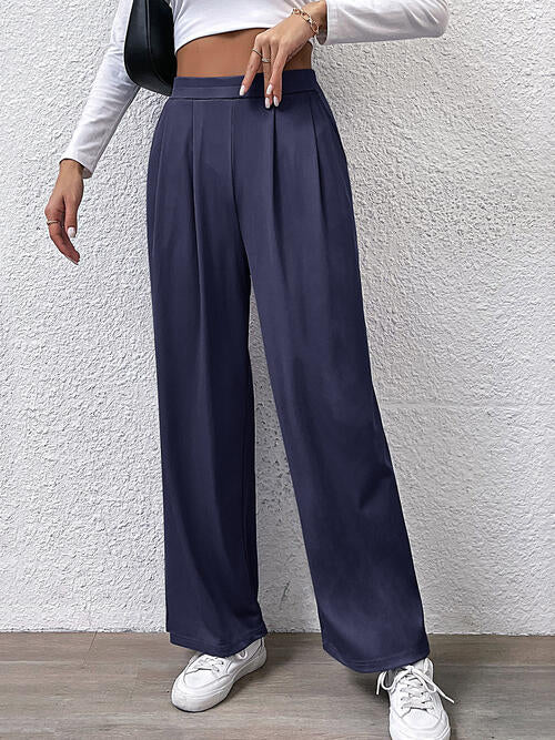 Perfee High Waist Straight Pants - Pahabu - Women's Clothing & Shop