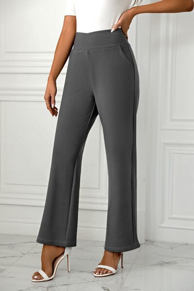 High Waist Straight Leg Pants - Pahabu - Women's Clothing & Shop