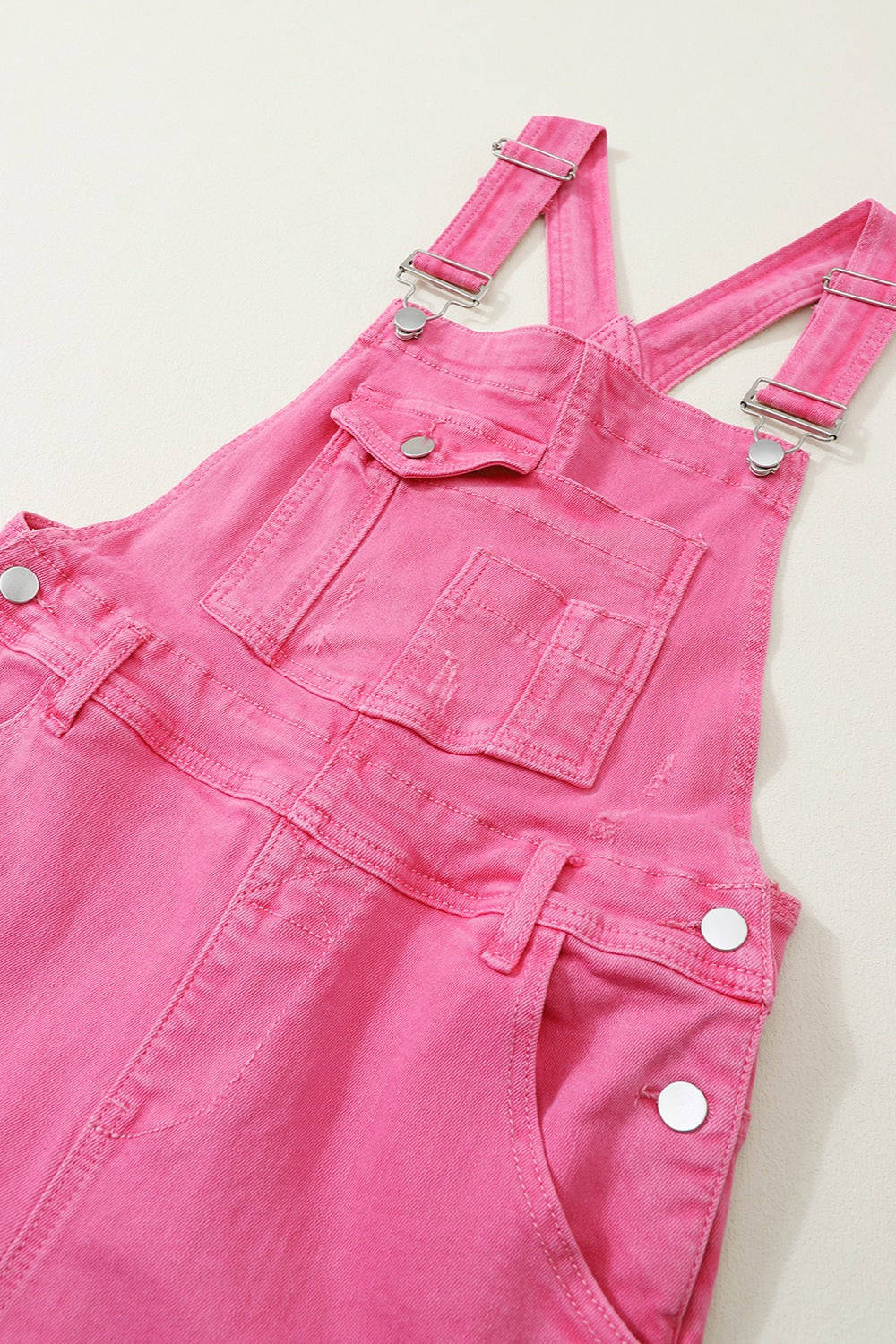 Distressed Pocketed Wide Strap Denim Overalls - Pahabu - Women's Clothing & Shop