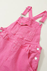 Distressed Pocketed Wide Strap Denim Overalls - Pahabu - Women's Clothing & Shop
