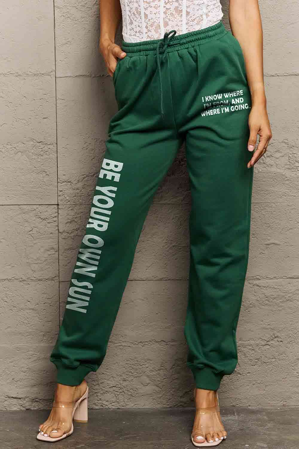 Simply Love Full Size BE YOUR OWN SUN Graphic Sweatpants - Pahabu - Women's Clothing & Shop