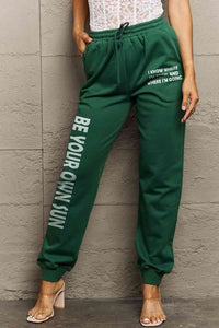 Simply Love Full Size BE YOUR OWN SUN Graphic Sweatpants - Pahabu - Women's Clothing & Shop