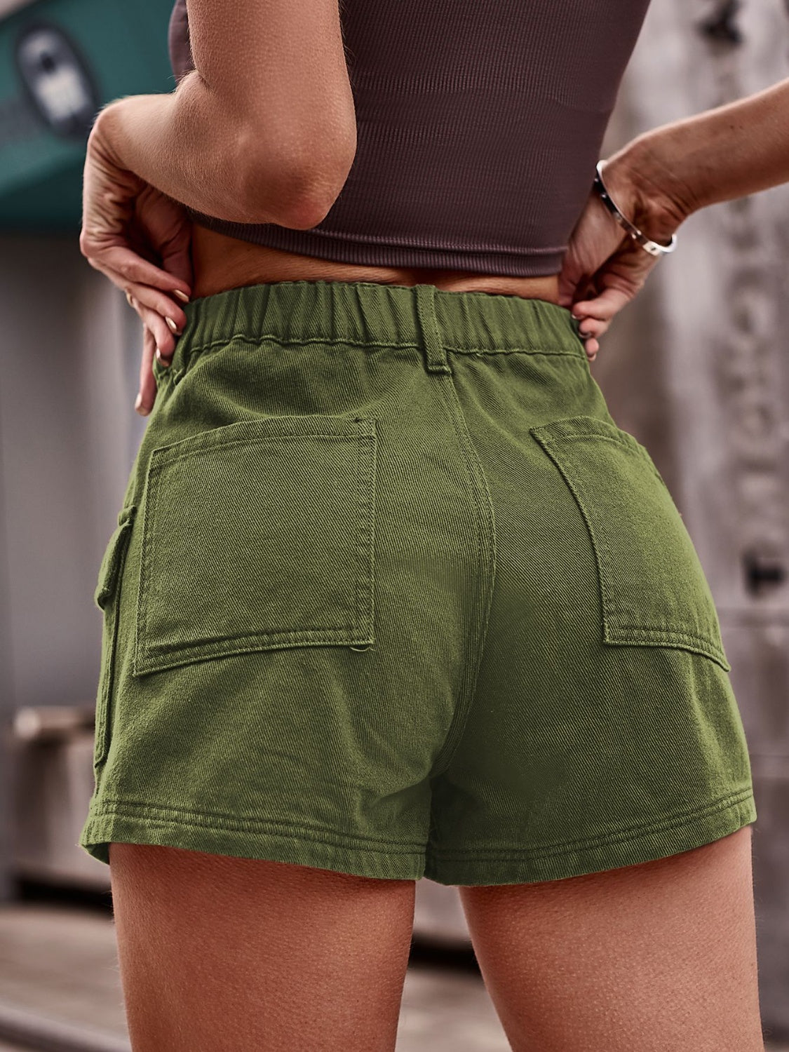 High Waist Denim Shorts with Pockets - Pahabu - Women's Clothing & Shop
