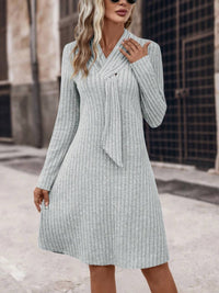 Ribbed Long Sleeve Sweater Dress - Pahabu - Women's Clothing & Shop
