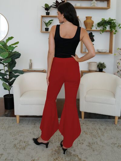 FAM-FAM High-Low Bootcut Pants - Pahabu - Women's Clothing & Shop