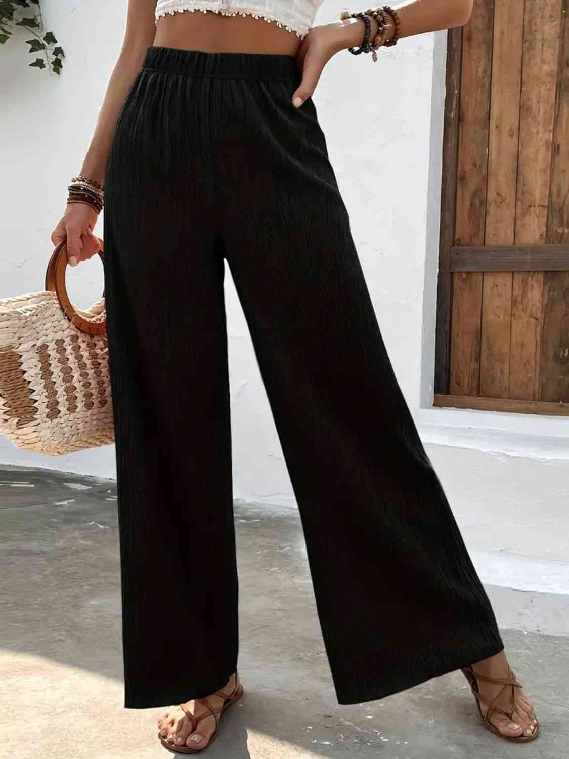Full Size High Waist Wide Leg Pants - Pahabu - Women's Clothing & Shop