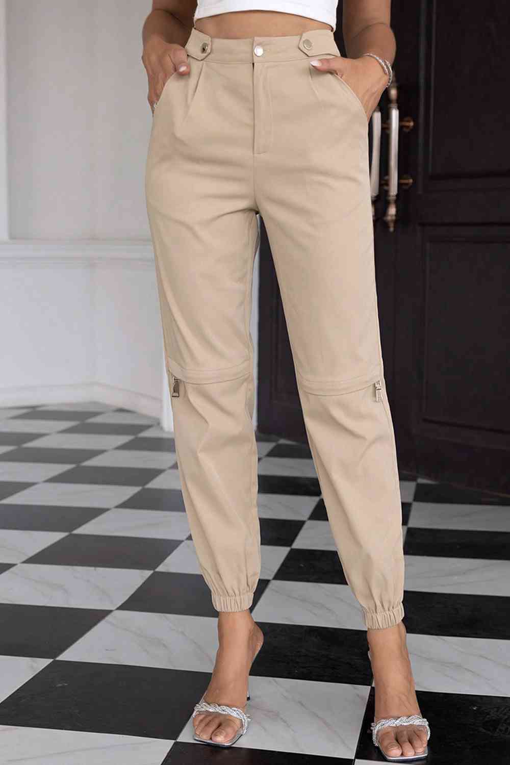 High Waist Pants with Pockets - Pahabu - Women's Clothing & Shop