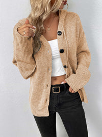 Button-Down Long Sleeve Hooded Sweater - Pahabu - Women's Clothing & Shop