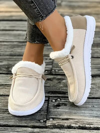 Fluff Round Toe Flat Slip-Ons - Pahabu - Women's Clothing & Shop