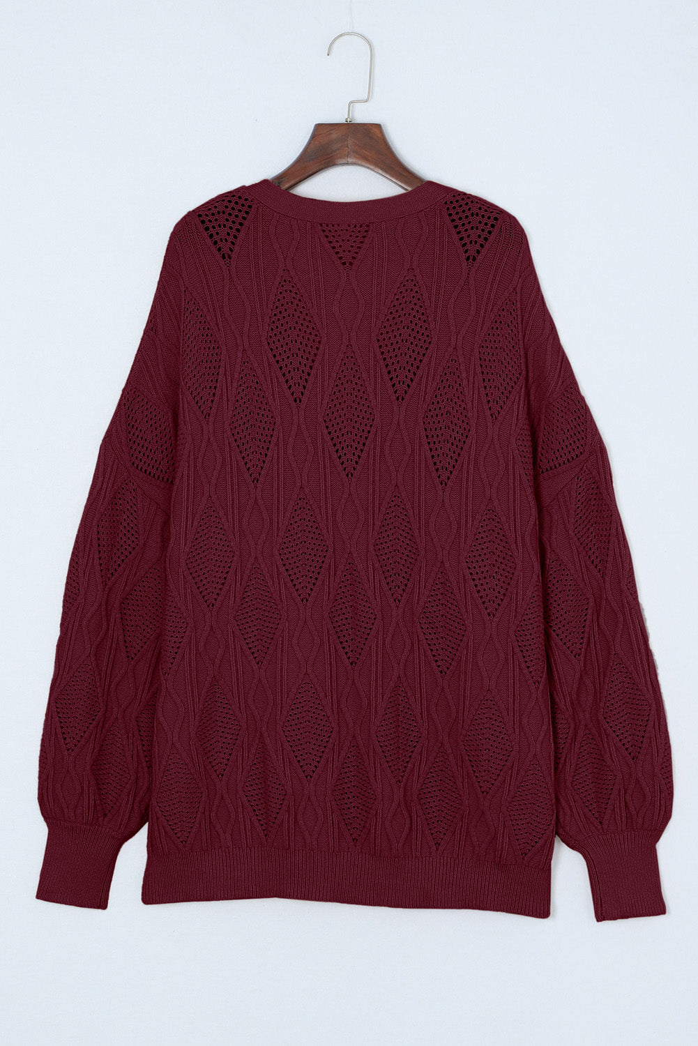 Plus Size Cable-Knit Button Up Sweater - Pahabu - Women's Clothing & Shop