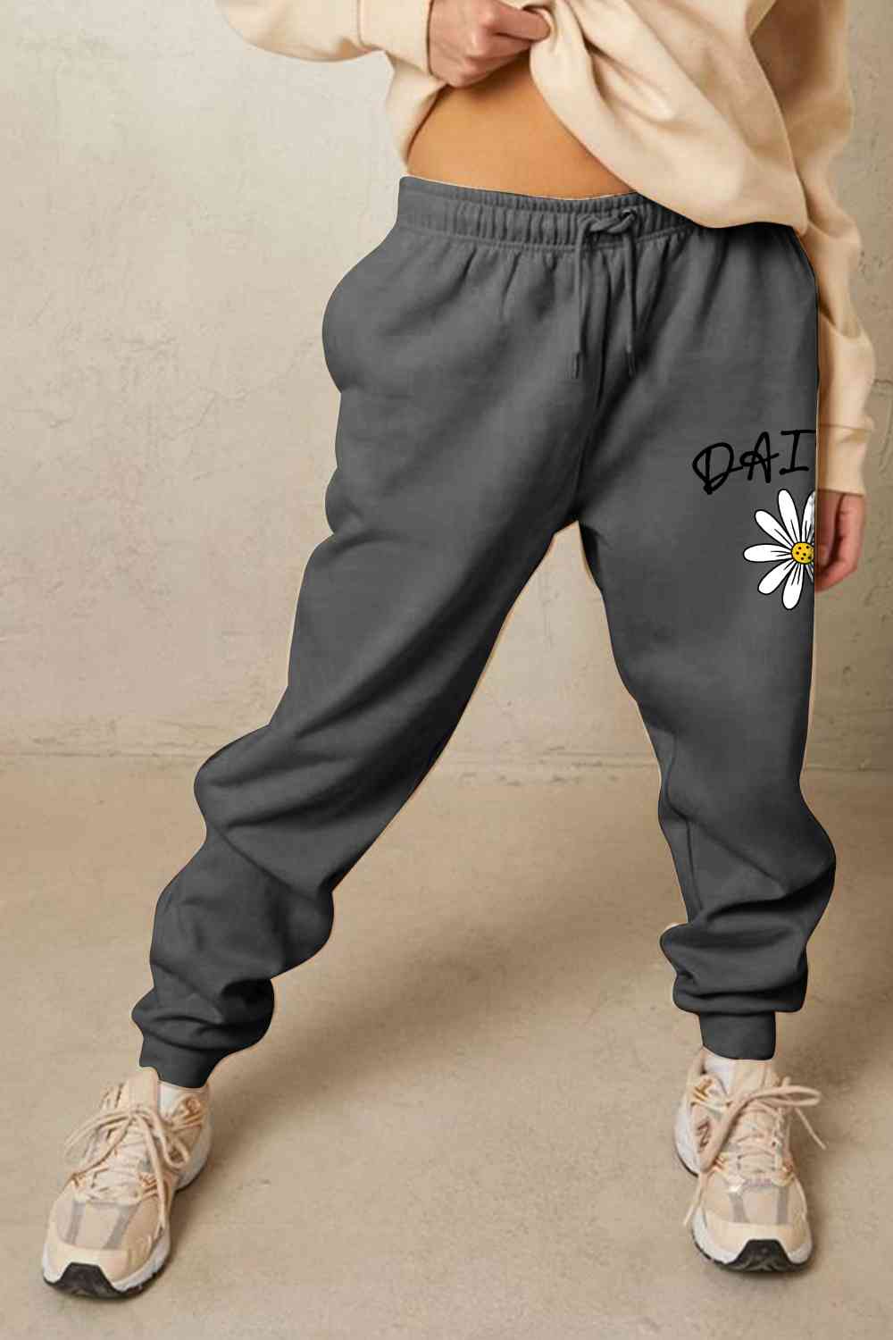 Simply Love Simply Love Full Size Drawstring DAISY Graphic Long Sweatpants - Pahabu - Women's Clothing & Shop