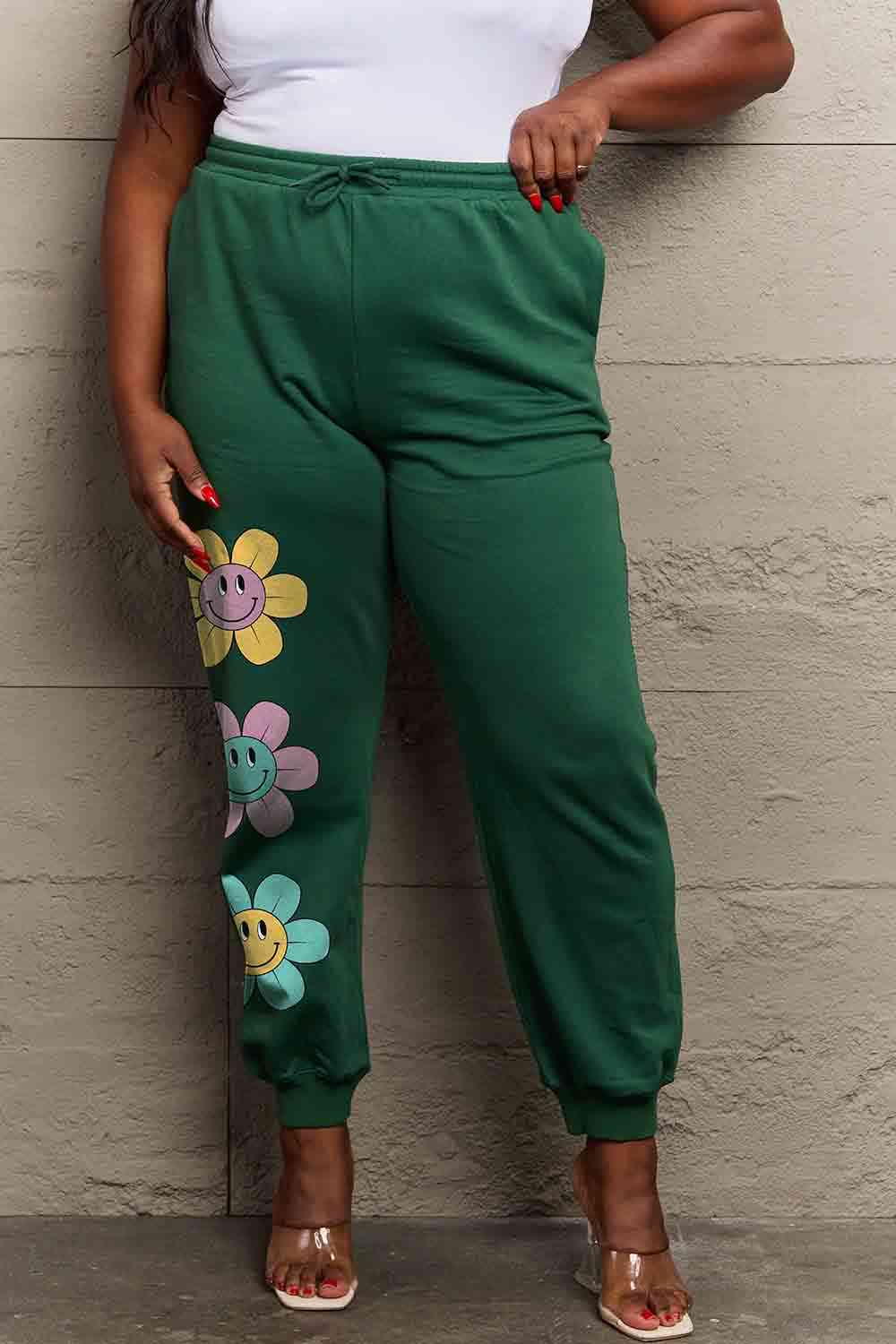 Simply Love Simply Love Full Size Drawstring Flower Graphic Long Sweatpants - Pahabu - Women's Clothing & Shop