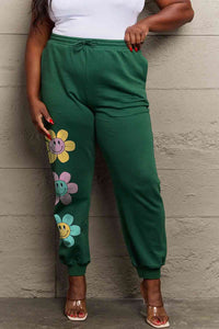 Simply Love Simply Love Full Size Drawstring Flower Graphic Long Sweatpants - Pahabu - Women's Clothing & Shop