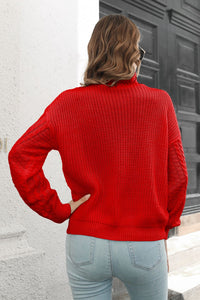 Cable-Knit Turtleneck Sweater - Pahabu - Women's Clothing & Shop