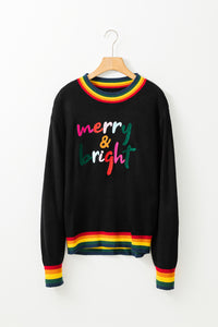 MERRY & BRIGHT Ribbed Round Neck Sweater - Pahabu - Women's Clothing & Shop