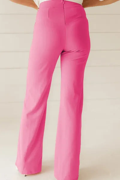 High Waist Straight Leg Pants - Pahabu - Women's Clothing & Shop