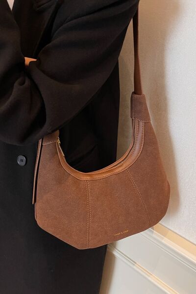 Suede Adjustable Strap Shoulder Bag - Pahabu - Women's Clothing & Shop