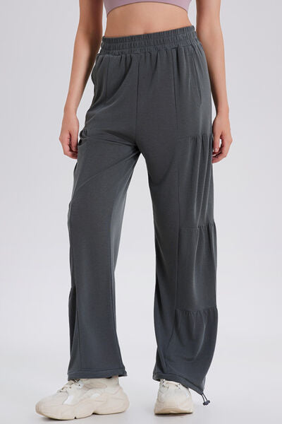 Basic Bae Drawstring Elastic Waist Ruched Joggers - Pahabu - Women's Clothing & Shop