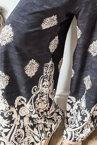 Printed Wide Leg Pants - Pahabu - Women's Clothing & Shop