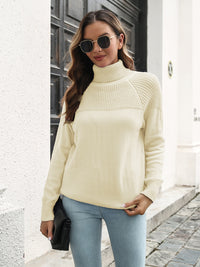 Turtleneck Raglan Sleeve Sweater - Pahabu - Women's Clothing & Shop