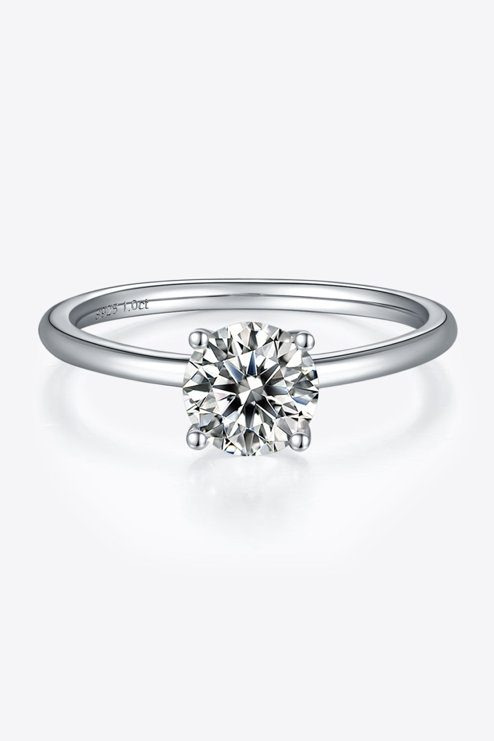 1 Carat Moissanite 925 Sterling Silver Solitaire Ring - Pahabu - Women's Clothing & Shop