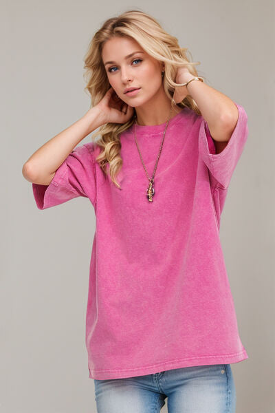 Basic Bae Round Neck Half Sleeve T-Shirt - Pahabu - Women's Clothing & Shop