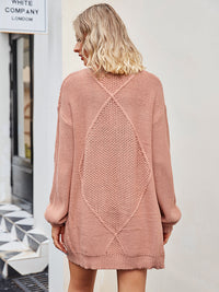 Cable-Knit Long Sleeve Cardigan - Pahabu - Women's Clothing & Shop