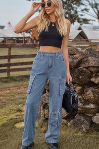Loose Fit Long Jeans with Pockets - Pahabu - Women's Clothing & Shop