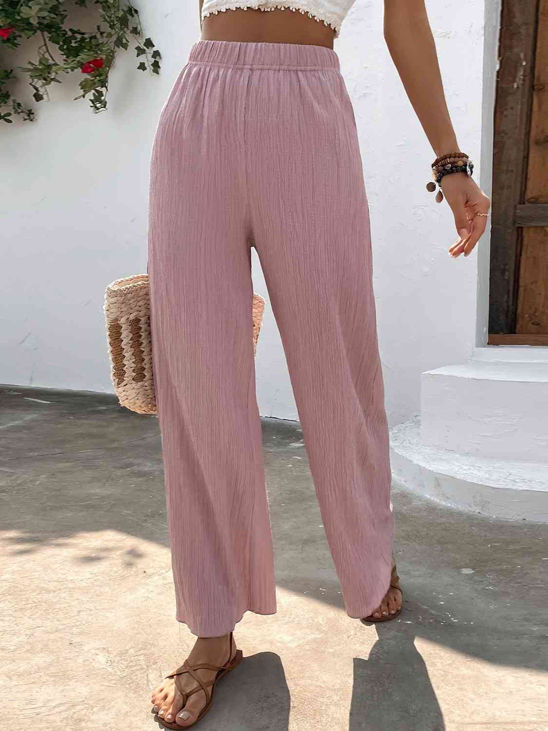 Full Size High Waist Wide Leg Pants - Pahabu - Women's Clothing & Shop