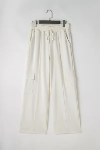 Drawstring High Waist Pants with Pockets - Pahabu - Women's Clothing & Shop
