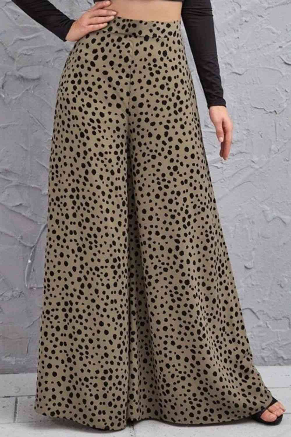 Animal Print High-Rise Culottes - Pahabu - Women's Clothing & Shop