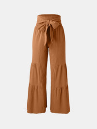 Tied Ruched Wide Leg Pants - Pahabu - Women's Clothing & Shop