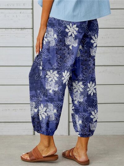 Printed Tied Cropped Pants - Pahabu - Women's Clothing & Shop