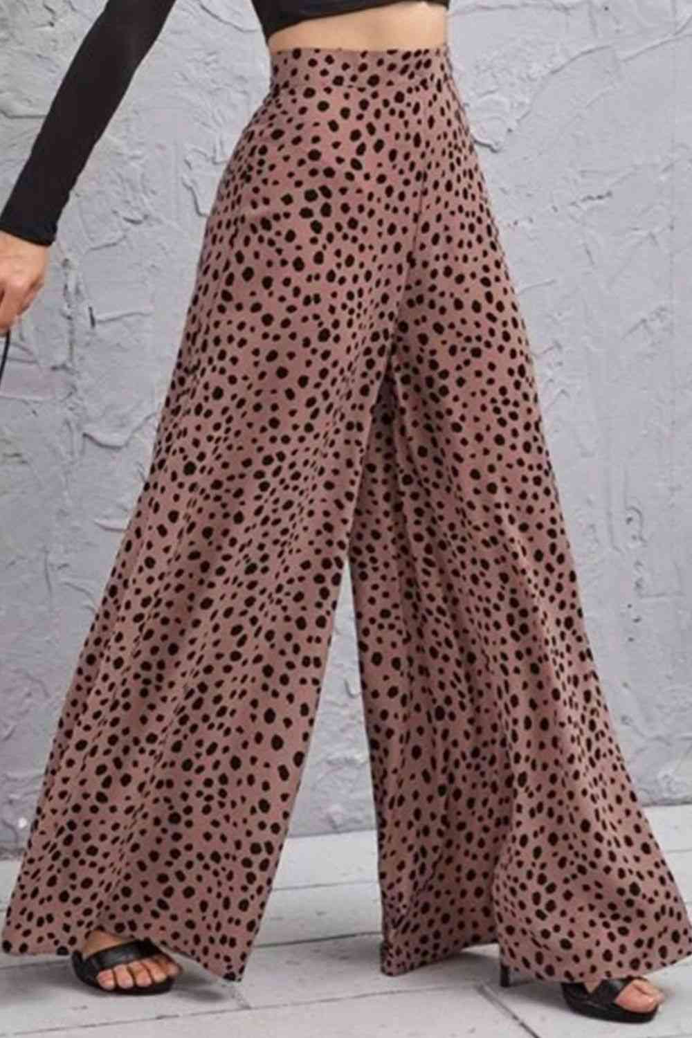 Animal Print High-Rise Culottes - Pahabu - Women's Clothing & Shop