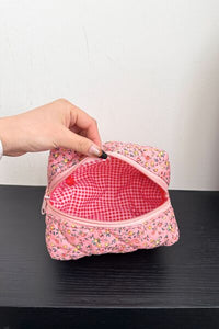 Floral Quilted Clutch with Plaid Lining - Pahabu - Women's Clothing & Shop