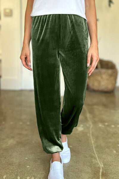 FAM-FAM Pocketed Elastic Waist Joggers - Pahabu - Women's Clothing & Shop