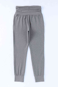 High-Rise Wide Waistband Joggers - Pahabu - Women's Clothing & Shop