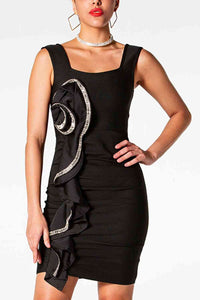 Square Neck Ruffled Sleeveless Mini Dress - Pahabu - Women's Clothing & Shop