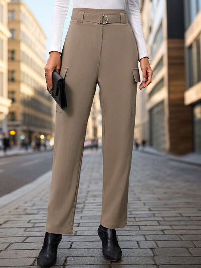 Perfee High Waist Straight Pants - Pahabu - Women's Clothing & Shop