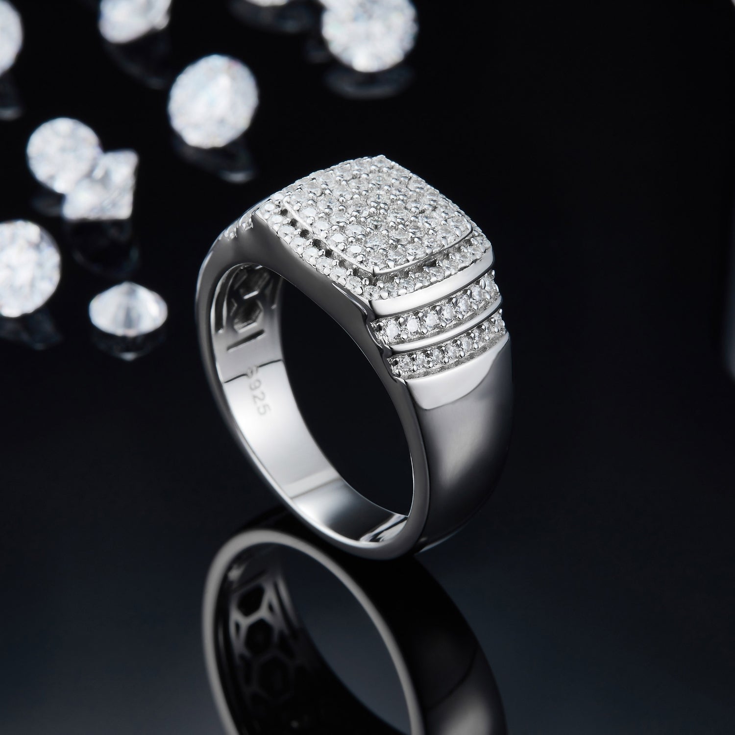 Moissanite 925 Sterling Silver Ring - Pahabu - Women's Clothing & Shop