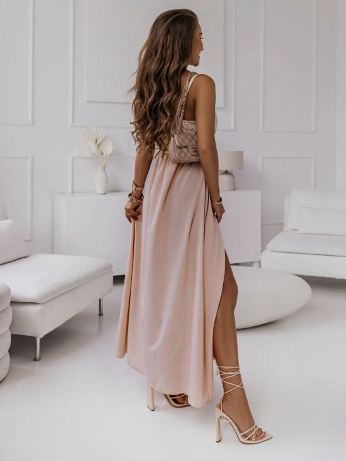 Honey Tied Surplice Sleeveless Midi Cami Dress - Pahabu - Women's Clothing & Shop