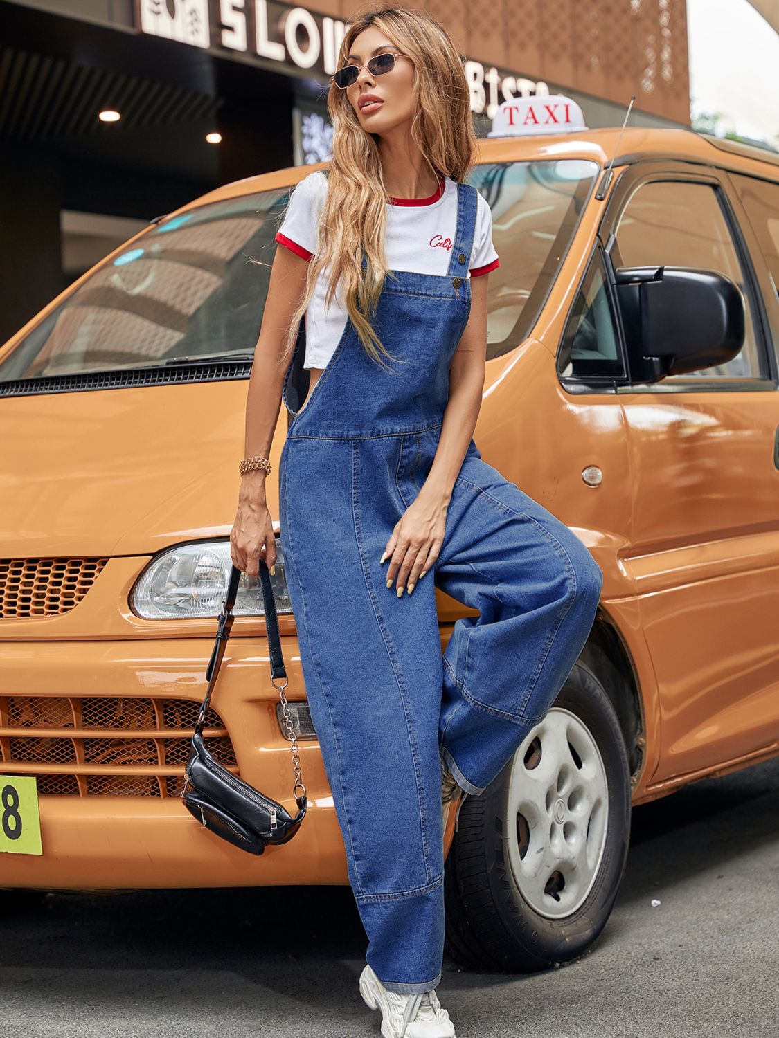 Wide Strap Wide Leg Denim Overalls - Pahabu - Women's Clothing & Shop