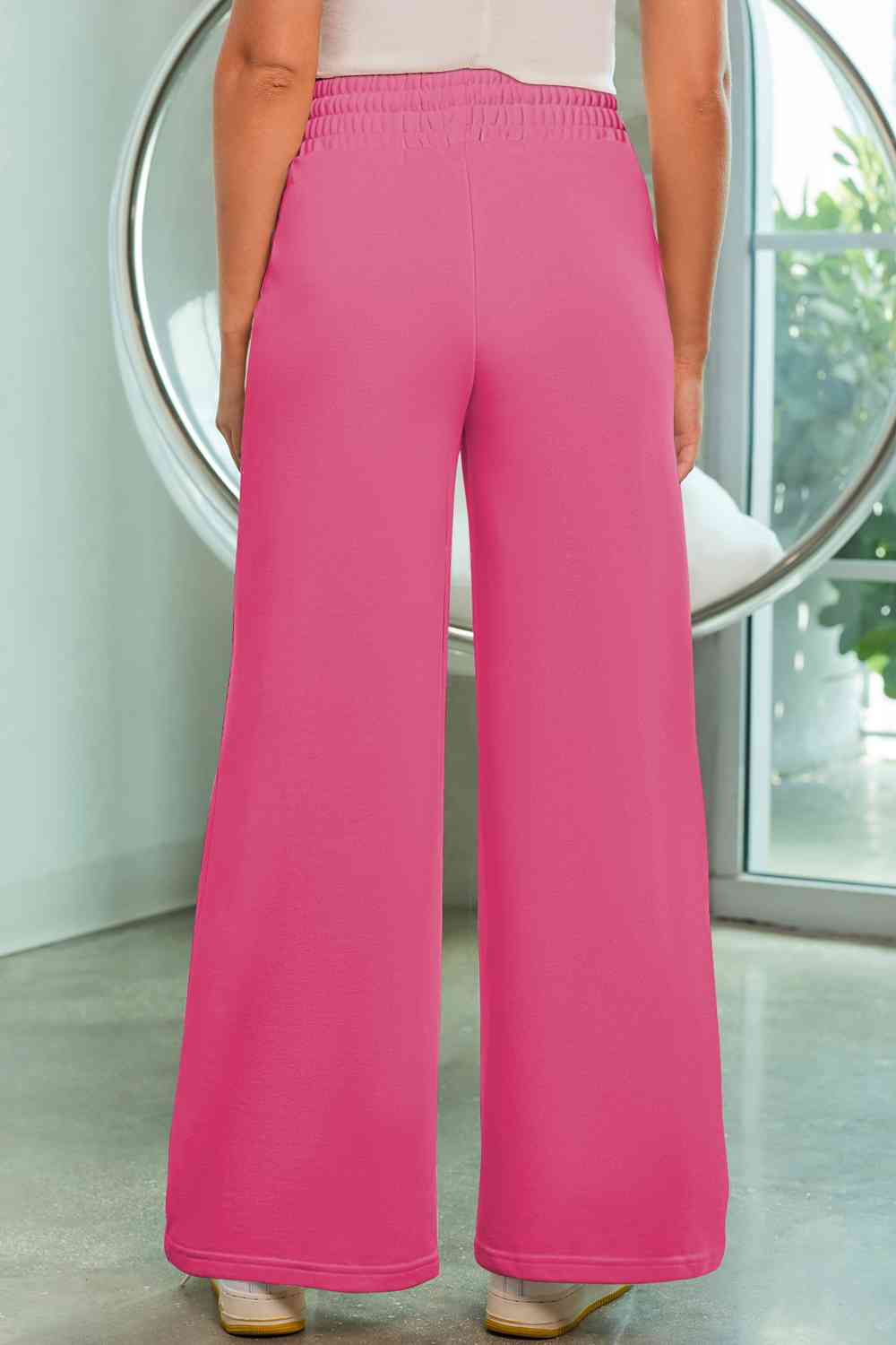 Drawstring Wide Leg Pants with Pockets - Pahabu - Women's Clothing & Shop