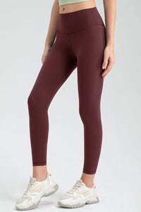 Wide Waistband Slim Fit Active Leggings - Pahabu - Women's Clothing & Shop