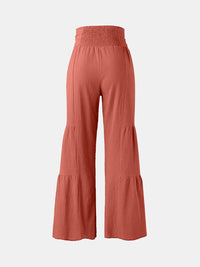 Tied Ruched Wide Leg Pants - Pahabu - Women's Clothing & Shop