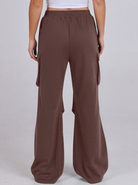 Elastic Waist Wide Leg Pants with Pockets - Pahabu - Women's Clothing & Shop