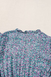 Tiered Printed Notched Short Sleeve Dress - Pahabu - Women's Clothing & Shop