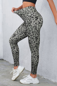 Leopard Print Wide Waistband Leggings - Pahabu - Women's Clothing & Shop